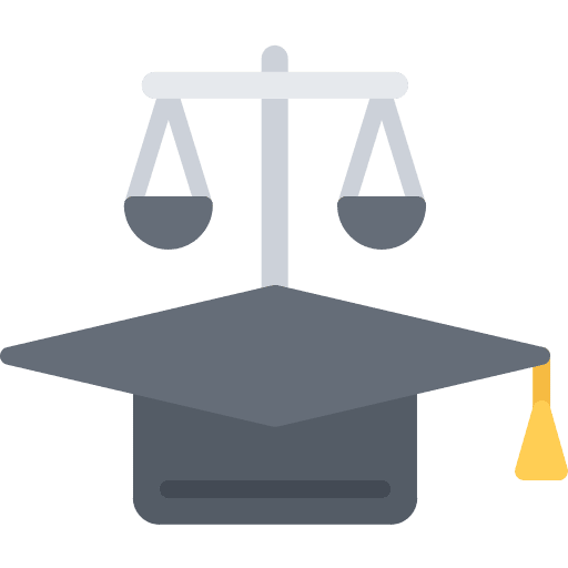 Cap law education lawyer icon