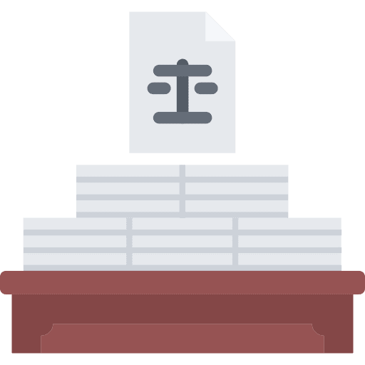 Case files and folders lawyer law icon