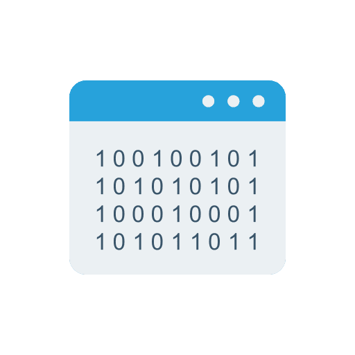 Binary code internet seo and web interface icon