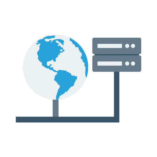 Network globe grid earth grid multimedia icon