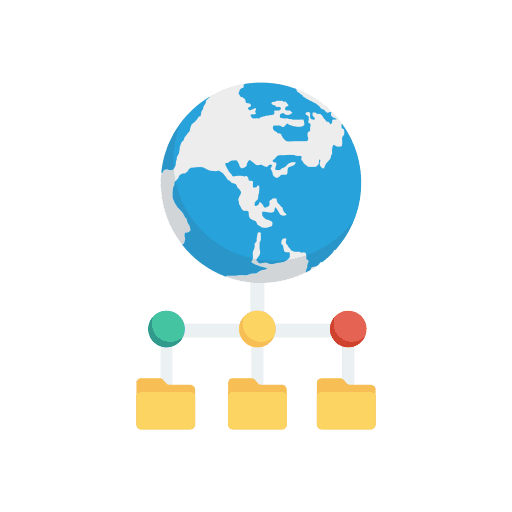 Network network worldwide earth grid icon