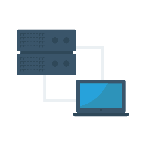 Server technology hosting files icon