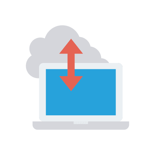 Data transfer data transfer multimedia option cloud computing icon