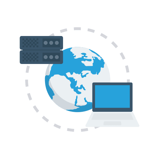 Data transfer data transfer networking server icon
