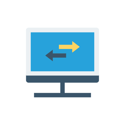 Transfer data exchanging arrows icon