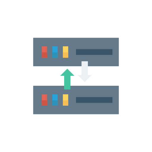 Transfer database network seo and web icon