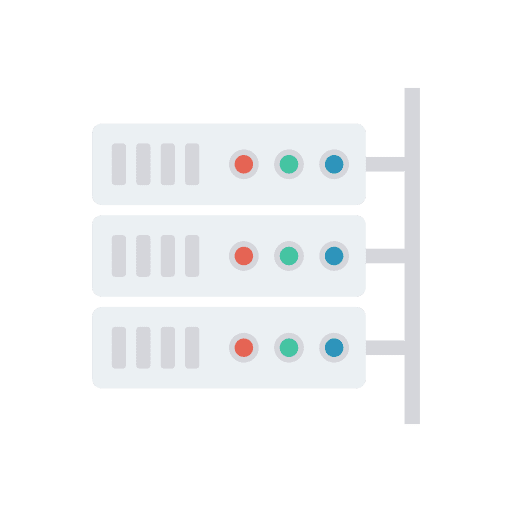 Database servers hosting server icon
