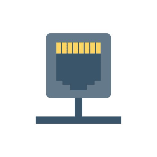 Ethernet connection networking plug icon