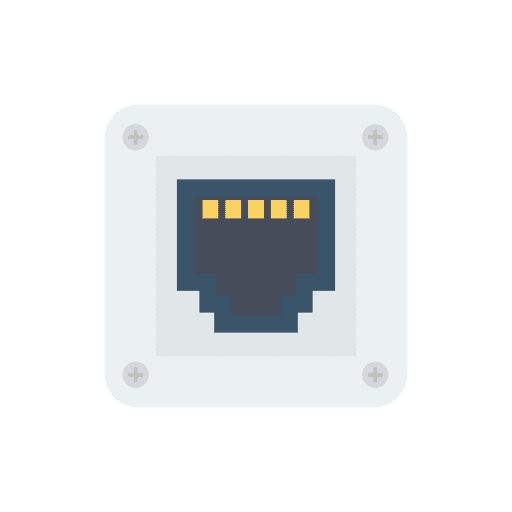 Ethernet networking technology plug icon