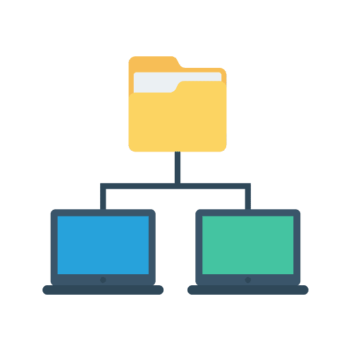 File sharing file sharing network files and folders icon