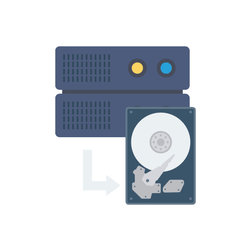 Hard drive technology hard drive server icon