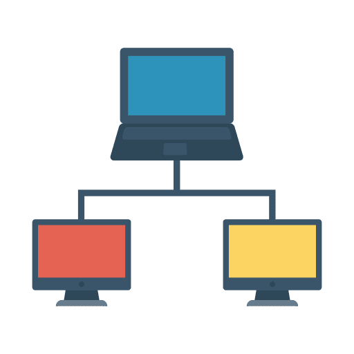 Network monitors network laptop icon
