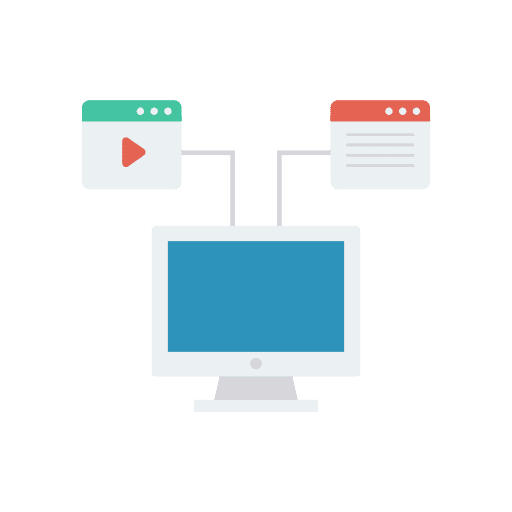 Network networking video player monitor icon