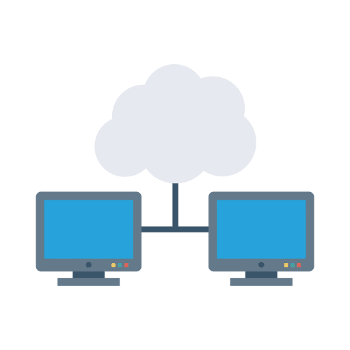 Network web development networking cloud computing icon