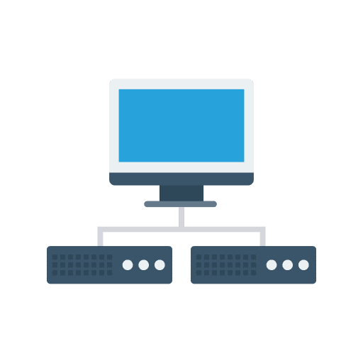 Network server files technology icon