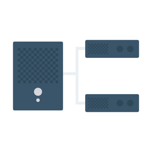 Networking database files multimedia icon