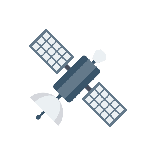 Satellite space connection communications icon