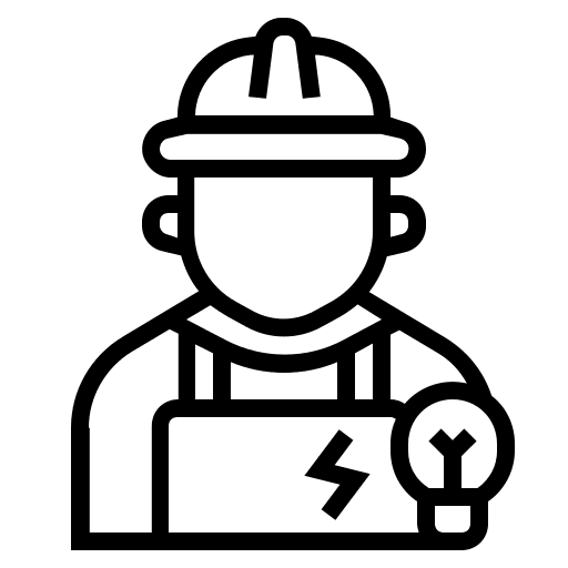 Electrician man avatar user icon