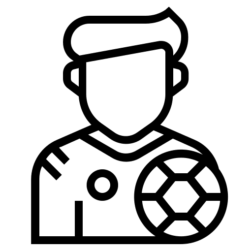 Footballer football player sports people icon