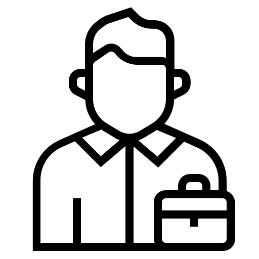 Salesman worker sales person manager icon