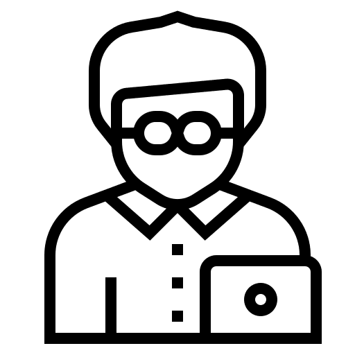 Office worker man work office icon