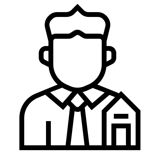 Real estate seller home agent icon