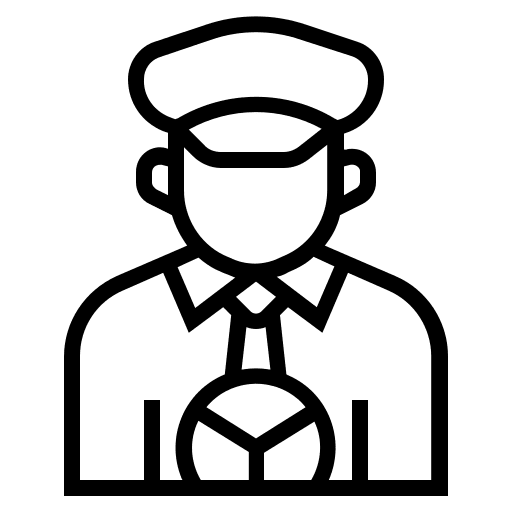 Taxi driver social user profile icon