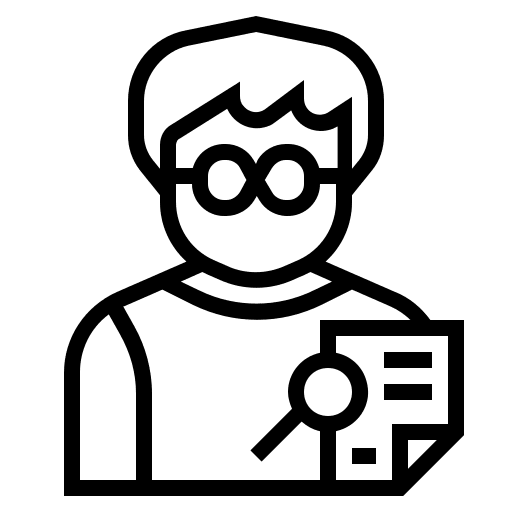 Editor professions and jobs editing man icon