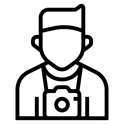 Photographer photography professions and jobs people icon