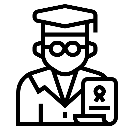 Professor teacher man educator icon