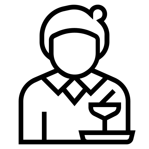 Waitress user avatar bartender icon