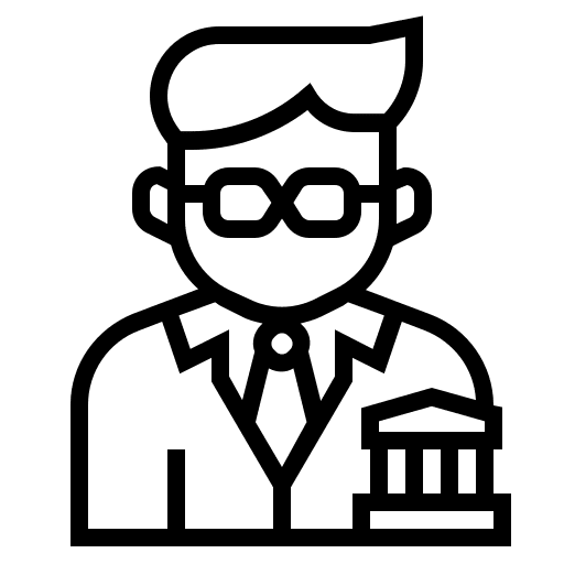 Banker user professions and jobs man icon