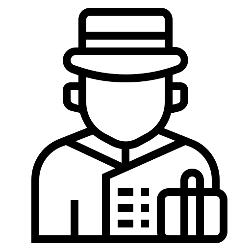 Bellboy staff user men icon