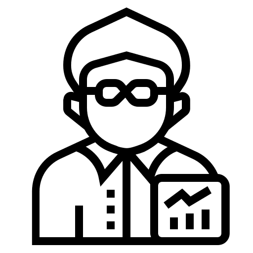 Broker tie stock suit icon