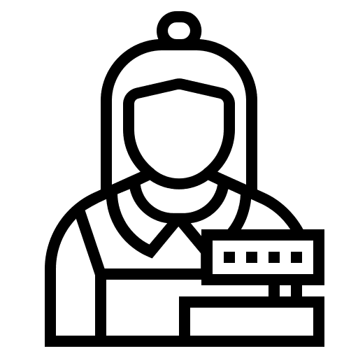 Cashier professions and jobs occupation cashier icon