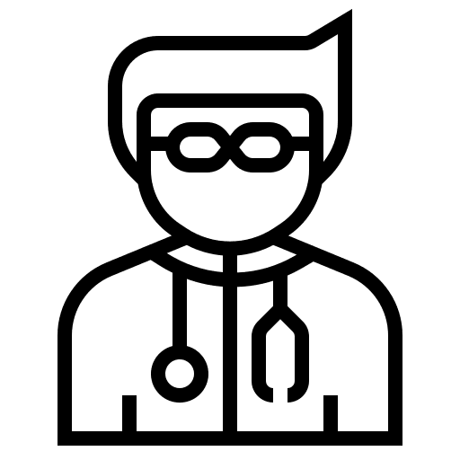 Doctor medical health care surgeon icon