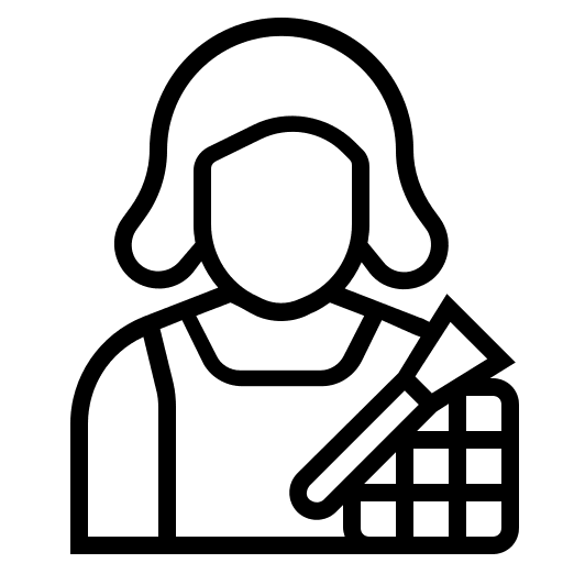 Makeup artist people professions and jobs user icon