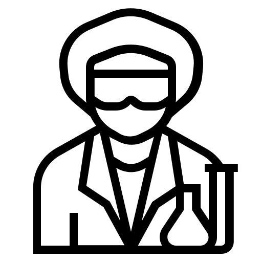Scientist laboratory lab goggles icon