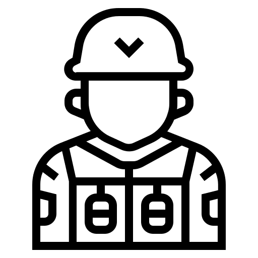 Soldier profile people man icon