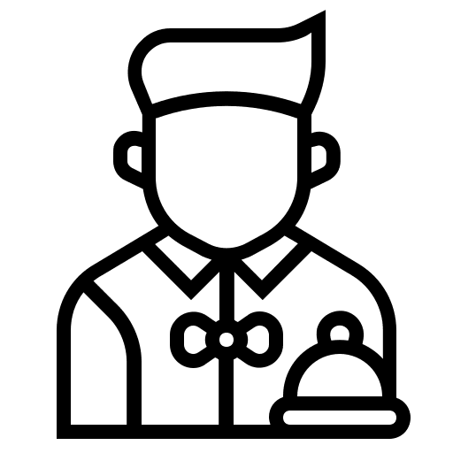 Waiter bar food tray tray icon