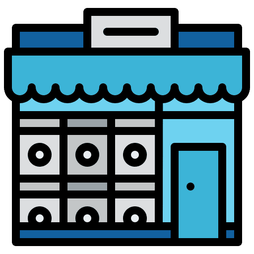 Laundry shop shop buildings architecture and city icon