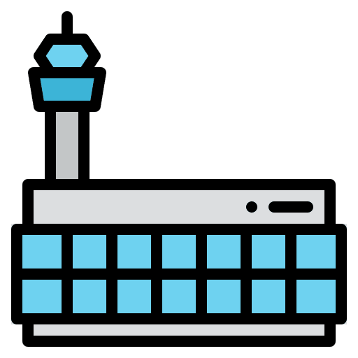 Airport control tower city urban icon