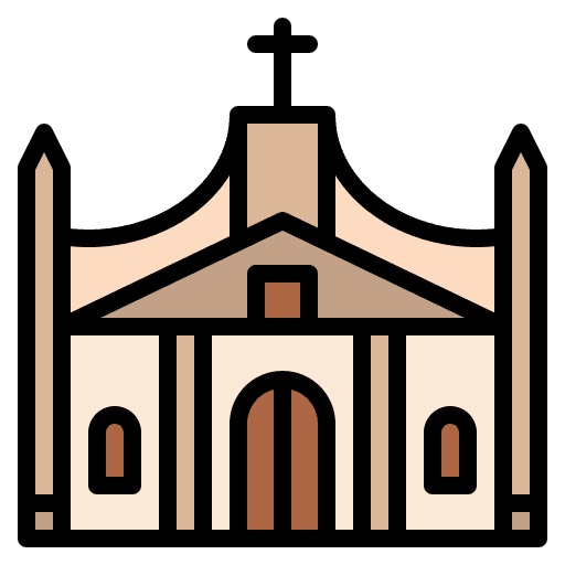 Church architecture catholic landmark icon