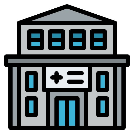 Clinic urban clinic architectonic icon