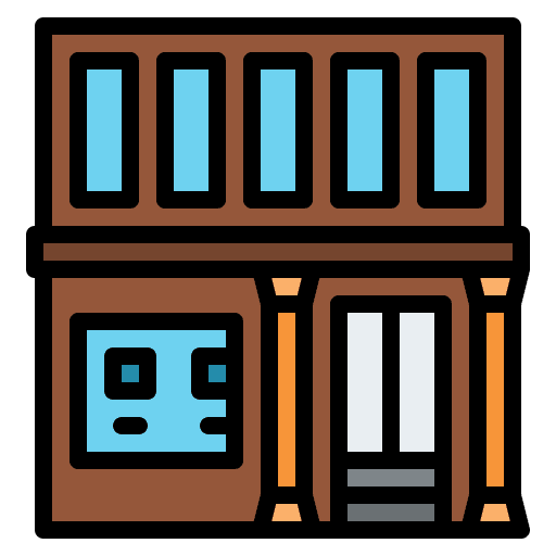 Gallery architecture gallery building icon