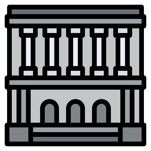 Museum urban temple bank icon