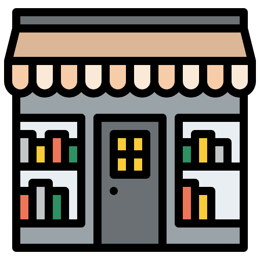 Book shop books buildings architecture and city icon