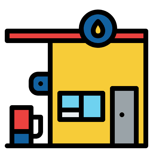 Gas station gasoline station energy petrol icon