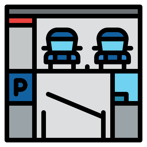 Parking architecture car building icon