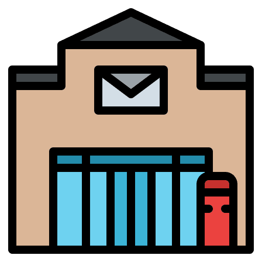 Post office building mail post office icon